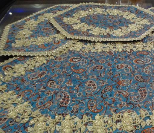 بازار خرید رومیزی ترمه منجوق دوزی