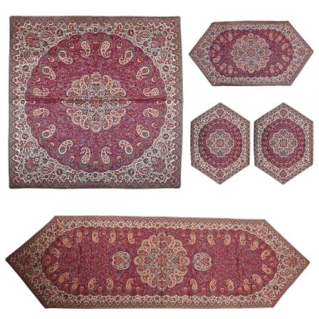 سایز انواع ست ۵ تکه رومیزی